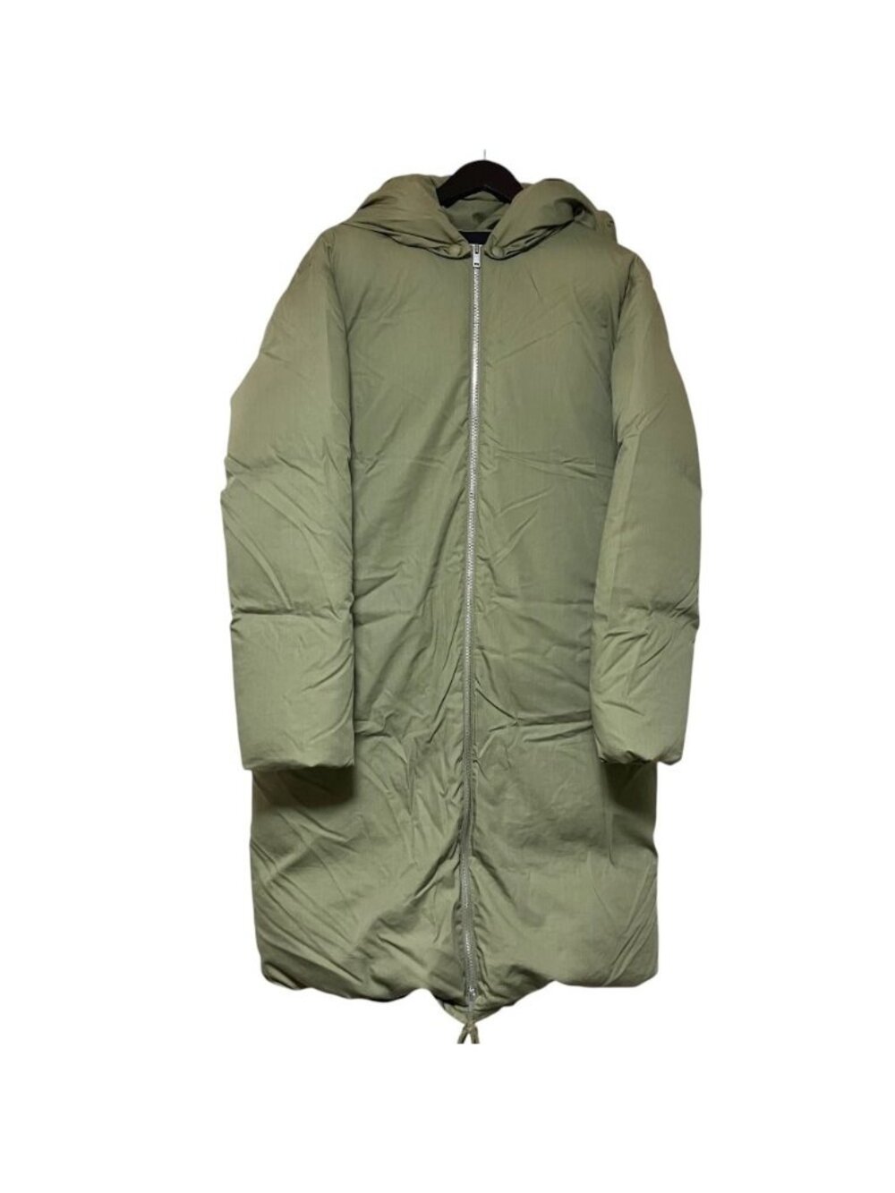 Celine Phoebe Philo Era Cotton Silk Hooded Down Coat 2 Khaki 36